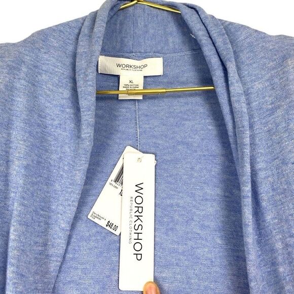 Workshop Republic Clothing Womens Knit Draped Open Cardigan Size XL 0093 - Picture 3 of 7